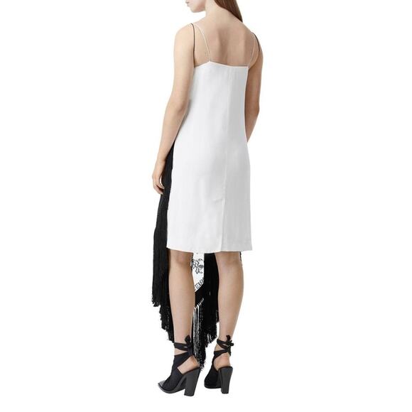 Burberry Dress Tasselled Tulle Overlay Size 6 2020 Runway Retails $5500 Rare - Picture 10 of 16